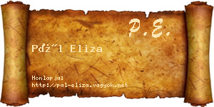 Pál Eliza névjegykártya